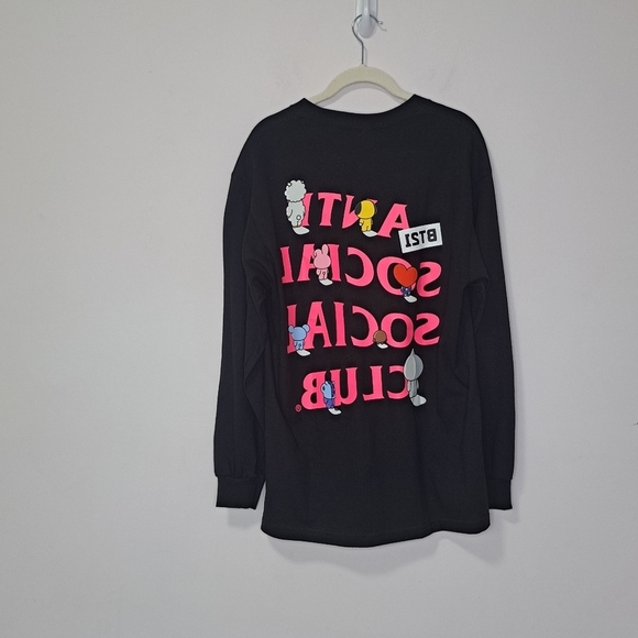 Anti Social Social Club BT21 collab long sleeve tee Medium NWT - Picture 5 of 8
